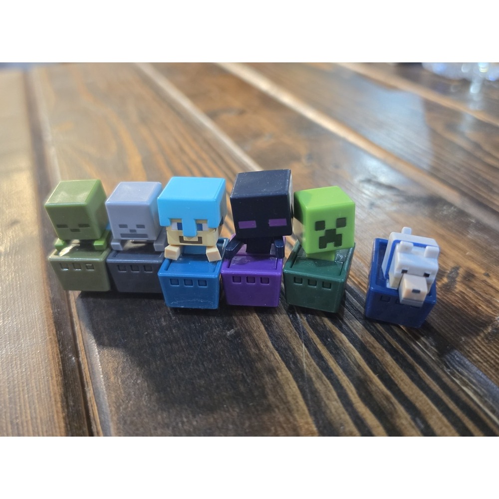Minecraft Rolling Figures Lot Of 6